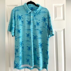 Mens Chubbies Large Performance Tropical Floral Polo Shirt